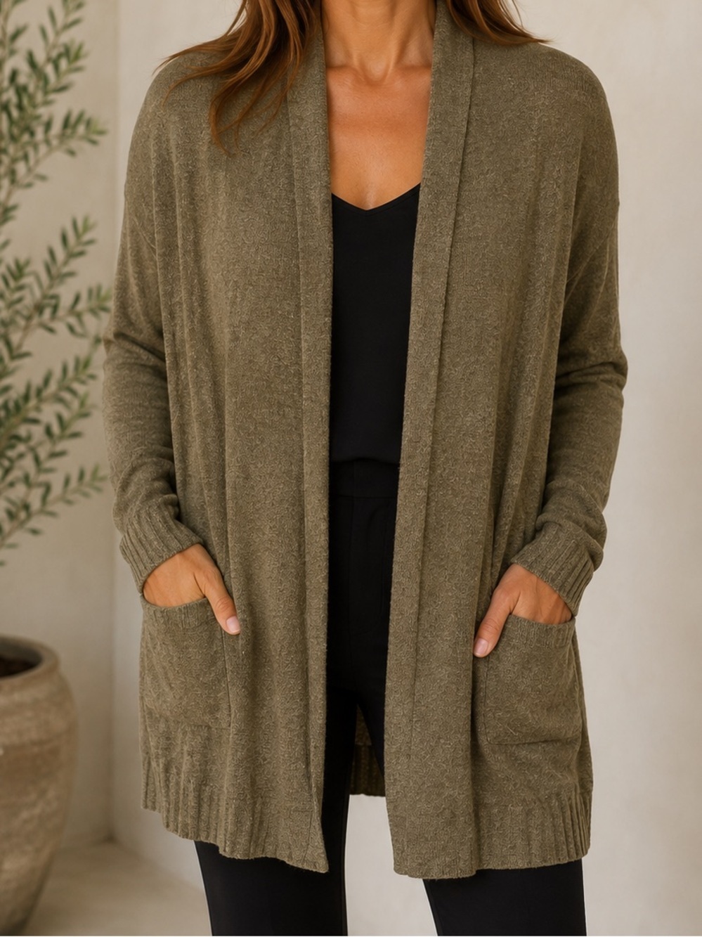 J Crew Linen Blend Long Cardigan Sweater